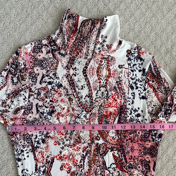 Free People All Dolled Up Knit Mini Dress Ivory Paisley Small NWT Boho Fall - Picture 16 of 16